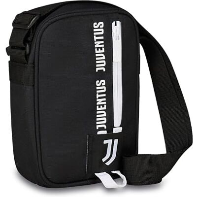 Seven Juventus Bandolera para niños y adolescentes, blanco y negro, correa ajustable, deporte y tiempo libre Seven Juventus Bandolera para niños y adolescentes, blanco y negro, correa ajustable, deporte y tiempo libre
