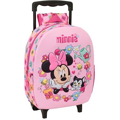 Safta MINNIE MOUSE Mochila Infantil 3D con Ruedas, Ideal para Niños de Diferentes Edades, Cómoda y Versátil, Calidad y Resistencia, 27x10x33 cm Safta MINNIE MOUSE Mochila Infantil 3D con Ruedas, Ideal para Niños de Diferentes Edades, Cómoda y Versátil, Calidad y Resistencia, 27x10x33 cm