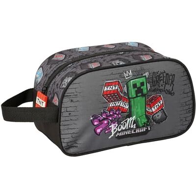 Safta MINECRAFT GRAFFITI Neceser Escolar Infantil Mediano con Asa, Neceser Infantil, Adaptable a Carro, Fácil Limpieza, Cómodo y Versátil, Calidad y Resistencia, 26x12x15 cm Safta MINECRAFT GRAFFITI Neceser Escolar Infantil Mediano con Asa, Neceser Infantil, Adaptable a Carro, Fácil Limpieza, Cómodo y Versátil, Calidad y Resistencia, 26x12x15 cm