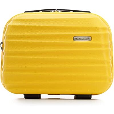 WITTCHEN Necessaire Travel Estuche cosmético de Viaje Maletín de Viaje Maletas de Mano Maletín de Cabina ABS Neceser Rigido Groove Line Amarillo Ryanair/Vueling/Iberia/easyJet/Iberia Express WITTCHEN Necessaire Travel Estuche cosmético de Viaje Maletín de Viaje Maletas de Mano Maletín de Cabina ABS Neceser Rigido Groove Line Amarillo Ryanair/Vueling/Iberia/easyJet/Iberia Express