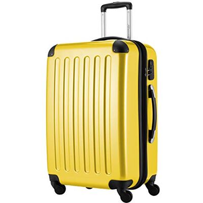 HAUPTSTADTKOFFER Alex Maleta Rígida Equipaje Mediano, Trolley con 4 Ruedas multidireccional, 65 cm, 74 litros, Colore Giallo HAUPTSTADTKOFFER Alex Maleta Rígida Equipaje Mediano, Trolley con 4 Ruedas multidireccional, 65 cm, 74 litros, Colore Giallo