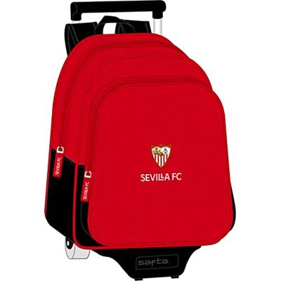 Safta SEVILLA FC Mochila Infantil con Carro 705, Ideal para Niños de Diferentes Edades, Cómoda y Versátil, Calidad y Resistencia, 28x10x34 cm, Color Rojo/negro Safta SEVILLA FC Mochila Infantil con Carro 705, Ideal para Niños de Diferentes Edades, Cómoda y Versátil, Calidad y Resistencia, 28x10x34 cm, Color Rojo/negro