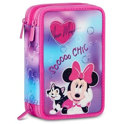 Seven Estuche Minnie 3 Cremalleras, Triple Compartimento, Completo de lápices, rotuladores, Colores, Accesorios Mochila, elementales, Medios, Superiores, Azul Profundo, niñas y Chicas, Rosa Seven Estuche Minnie 3 Cremalleras, Triple Compartimento, Completo de lápices, rotuladores, Colores, Accesorios Mochila, elementales, Medios, Superiores, Azul Profundo, niñas y Chicas, Rosa