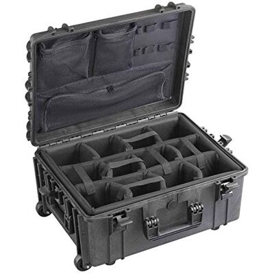 MAX Cases 540H245CAMORGTR.079 Negro Maleta hermética para fotografía con divisiones Acolchadas y Trolley Dimensiones internas 538 x 405 x 245 mm MAX Cases 540H245CAMORGTR.079 Negro Maleta hermética para fotografía con divisiones Acolchadas y Trolley Dimensiones internas 538 x 405 x 245 mm