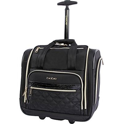 bebe Leena Bolsa de Transporte con Ruedas para Debajo del Asiento para Mujer, Black, Talla única, Leena Bolsa de Transporte con Ruedas Debajo del Asiento bebe Leena Bolsa de Transporte con Ruedas para Debajo del Asiento para Mujer, Black, Talla única, Leena Bolsa de Transporte con Ruedas Debajo del Asiento