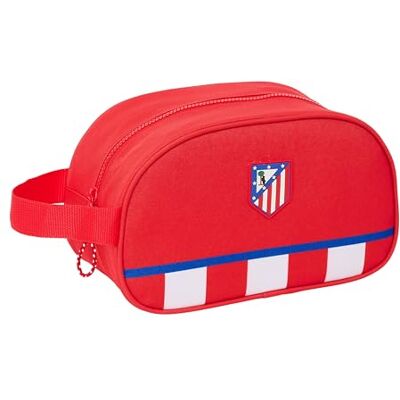 Safta ATLÉTICO DE Madrid Neceser Escolar Infantil Mediano con Asa, Neceser Infantil, Adaptable a Carro, Fácil Limpieza, Cómodo y Versátil, Calidad y Resistencia, 26x12x15 cm, Color Rojo Safta ATLÉTICO DE Madrid Neceser Escolar Infantil Mediano con Asa, Neceser Infantil, Adaptable a Carro, Fácil Limpieza, Cómodo y Versátil, Calidad y Resistencia, 26x12x15 cm, Color Rojo