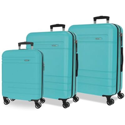 MOVOM Joumma Galaxy Juego de Maletas Turquesa Azul 55/68/78 cm Rígida ABS Candado de combinación Integrado 221L 11,4kg 4 Ruedas Dobles Extensible Equipaje de Mano MOVOM Joumma Galaxy Juego de Maletas Turquesa Azul 55/68/78 cm Rígida ABS Candado de combinación Integrado 221L 11,4kg 4 Ruedas Dobles Extensible Equipaje de Mano