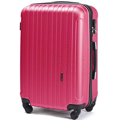 W WINGS Wings Maletín de Viaje Maletín Ligero con Ruedas y asa telescópica, Rojo Rosa, M, Maleta W WINGS Wings Maletín de Viaje Maletín Ligero con Ruedas y asa telescópica, Rojo Rosa, M, Maleta