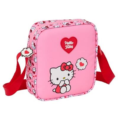 Safta HELLO KITTY Bandolera Pequeña, Bandolera Infantil, Bolso Niño, Ideal para Niños de 5 a 14 Años, Cómoda y Versátil, Calidad y Resistencia, 16x4x18 cm Safta HELLO KITTY Bandolera Pequeña, Bandolera Infantil, Bolso Niño, Ideal para Niños de 5 a 14 Años, Cómoda y Versátil, Calidad y Resistencia, 16x4x18 cm