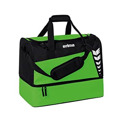 erima Bolsa de Deporte con Compartimento Inferior Six Wings, Green/Negro, M erima Bolsa de Deporte con Compartimento Inferior Six Wings, Green/Negro, M