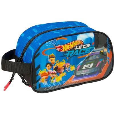 Safta Hot Wheels Let's Race Neceser Escolar Infantil Mediano con Asa, Neceser Infantil, Adaptable a Carro, Fácil Limpieza, Cómodo y Versátil, Calidad y Resistencia, 26x12x15 cm Safta Hot Wheels Let's Race Neceser Escolar Infantil Mediano con Asa, Neceser Infantil, Adaptable a Carro, Fácil Limpieza, Cómodo y Versátil, Calidad y Resistencia, 26x12x15 cm