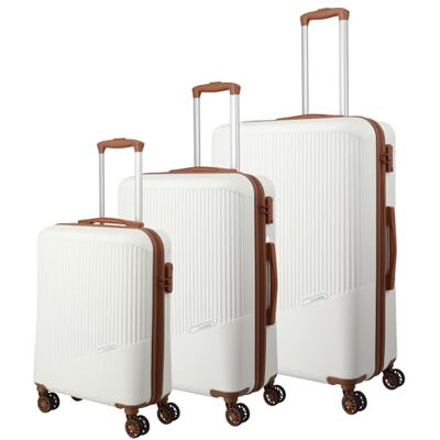travelite Juego de maletas de 4 ruedas, 3 piezas, tamaños L/M/S, serie de equipaje BALI: carritos de carcasa dura de ABS con cierre de combinación TSA (maleta de equipaje de mano sin TSA) travelite Juego de maletas de 4 ruedas, 3 piezas, tamaños L/M/S, serie de equipaje BALI: carritos de carcasa dura de ABS con cierre de combinación TSA (maleta de equipaje de mano sin TSA)
