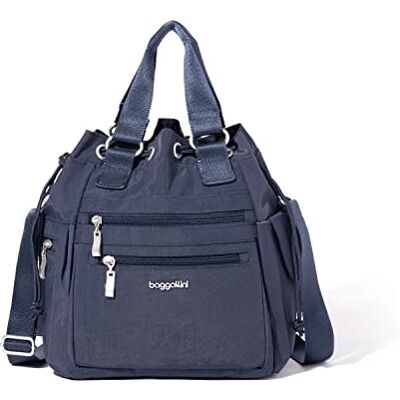 Baggallini Drawstring Bag, Bolso Moderno Everywhere con cordón Mujeres, Azul Marino, Einheitsgröße Baggallini Drawstring Bag, Bolso Moderno Everywhere con cordón Mujeres, Azul Marino, Einheitsgröße