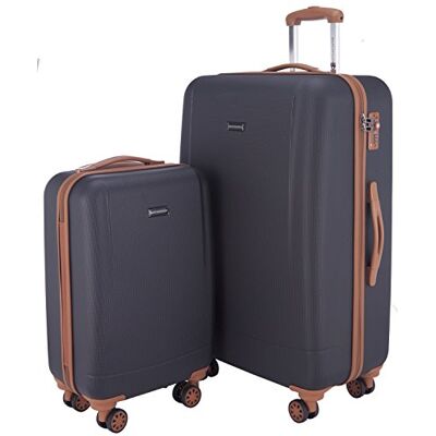 HAUPTSTADTKOFFER Wannsee Juego de 2 piezas ( 58 cm, 77 cm), Maleta rígida giratoria, Trolley, TSA, 4 rudeas, Azul oscuro HAUPTSTADTKOFFER Wannsee Juego de 2 piezas ( 58 cm, 77 cm), Maleta rígida giratoria, Trolley, TSA, 4 rudeas, Azul oscuro
