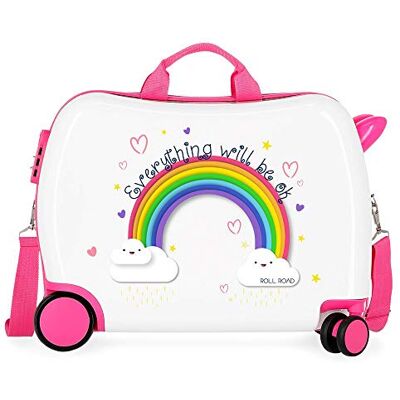ROLL ROAD Arcoiris Everything Ok Maleta Infantil Rosa 50x39x20 cms Rígida ABS Cierre combinación 38L 2,1Kgs 4 Ruedas Equipaje de Mano ROLL ROAD Arcoiris Everything Ok Maleta Infantil Rosa 50x39x20 cms Rígida ABS Cierre combinación 38L 2,1Kgs 4 Ruedas Equipaje de Mano