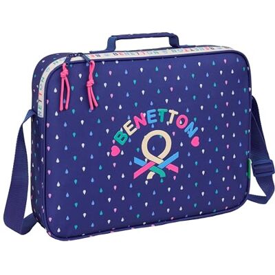Safta BENETTON DROP Cartera Extraescolares, Maletín Portatodo, Bandolera, Cómoda y Versátil, Calidad y Resistencia, 38x6x28 cm Safta BENETTON DROP Cartera Extraescolares, Maletín Portatodo, Bandolera, Cómoda y Versátil, Calidad y Resistencia, 38x6x28 cm