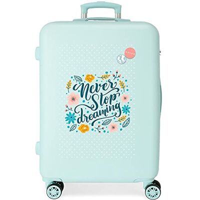 MOVOM Never Stop Dreaming Maleta mediana Azul 46x65x23 cms Rígida ABS Cierre de combinación lateral 56L 3 kgs 4 Ruedas dobles MOVOM Never Stop Dreaming Maleta mediana Azul 46x65x23 cms Rígida ABS Cierre de combinación lateral 56L 3 kgs 4 Ruedas dobles