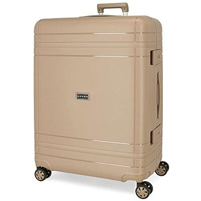 MOVOM Dimension Maleta grande, Beige, Rígida, 4 Ruedas dobles MOVOM Dimension Maleta grande, Beige, Rígida, 4 Ruedas dobles