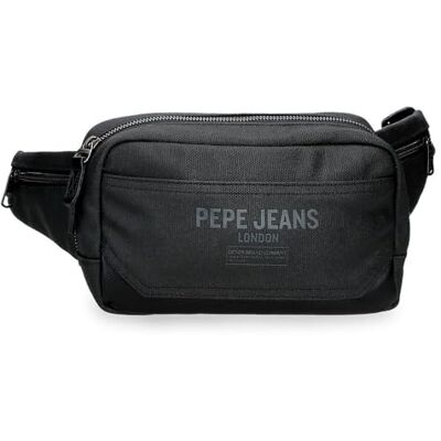 Pepe Jeans Berwick Riñonera Negro 21x12,5x5 cm PU y Poliéster 1,31L by Joumma Bags Pepe Jeans Berwick Riñonera Negro 21x12,5x5 cm PU y Poliéster 1,31L by Joumma Bags