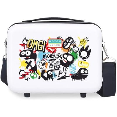 MOVOM Monsters Nececer Adaptable Blanco 29x21x15 cms Rígido ABS 9,1L 0,8 kgs MOVOM Monsters Nececer Adaptable Blanco 29x21x15 cms Rígido ABS 9,1L 0,8 kgs