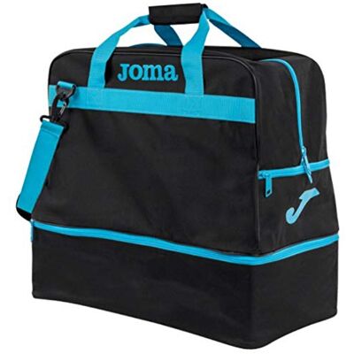 Joma Bolsa de Deporte Grande Training III, Talla S, Color Negro Turquesa Fluor Joma Bolsa de Deporte Grande Training III, Talla S, Color Negro Turquesa Fluor