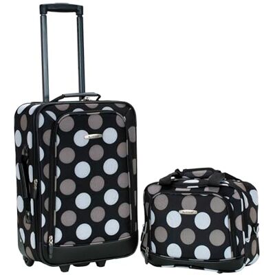 Rockland Juego de Maletas Adulto Unisex, New Black Dot (Negro) Rockland Juego de Maletas Adulto Unisex, New Black Dot (Negro)