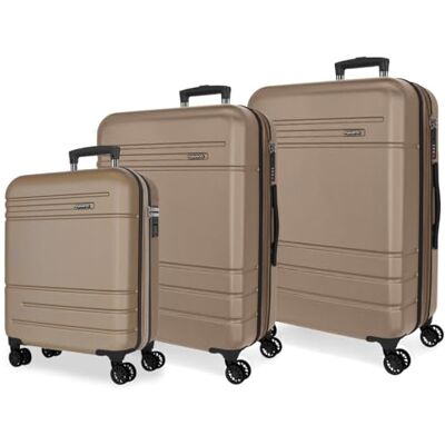 MOVOM Joumma Galaxy Juego de Maletas Champagne 55/68/78 cm Rígida ABS Candado de combinación Integrado 221L 11,4kg 4 Ruedas Dobles Extensible Equipaje de Mano MOVOM Joumma Galaxy Juego de Maletas Champagne 55/68/78 cm Rígida ABS Candado de combinación Integrado 221L 11,4kg 4 Ruedas Dobles Extensible Equipaje de Mano