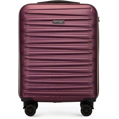 WITTCHEN Skyspeed Line Maleta de Cabina pequeña y Ligera, Estructura Dura de ABS, Ruedas multidireccionales, Cierre numérico Seguro y Mango Extensible Tono Burgundy Elegante Ryanair/Vueling/Iberia WITTCHEN Skyspeed Line Maleta de Cabina pequeña y Ligera, Estructura Dura de ABS, Ruedas multidireccionales, Cierre numérico Seguro y Mango Extensible Tono Burgundy Elegante Ryanair/Vueling/Iberia