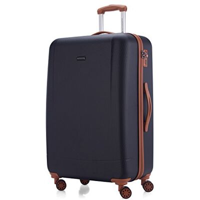 HAUPTSTADTKOFFER Wannsee Maleta rígida giratoria, Trolley, 4 rudeas, ABS extremista Ligero, TSA, 77 cm, 94 litros, Azul oscuro HAUPTSTADTKOFFER Wannsee Maleta rígida giratoria, Trolley, 4 rudeas, ABS extremista Ligero, TSA, 77 cm, 94 litros, Azul oscuro
