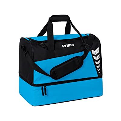 erima Bolsa de Deporte con Compartimento Inferior Six Wings, Curacao/Negro, M erima Bolsa de Deporte con Compartimento Inferior Six Wings, Curacao/Negro, M