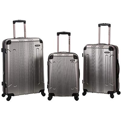 Rockland London Hardside Spinner Wheel Luggage, Plata, 3-Piece Set (20/24/28), Maletín rígido con Rueda giratoria de Londres Rockland London Hardside Spinner Wheel Luggage, Plata, 3-Piece Set (20/24/28), Maletín rígido con Rueda giratoria de Londres