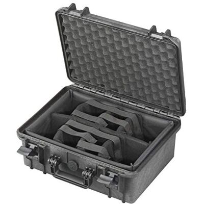 MAX Cases 380H160CAM.079 Negro Maleta hermética para fotografía con divisiones Acolchadas Dimensiones internas 380 x 270 x 160 mm MAX Cases 380H160CAM.079 Negro Maleta hermética para fotografía con divisiones Acolchadas Dimensiones internas 380 x 270 x 160 mm