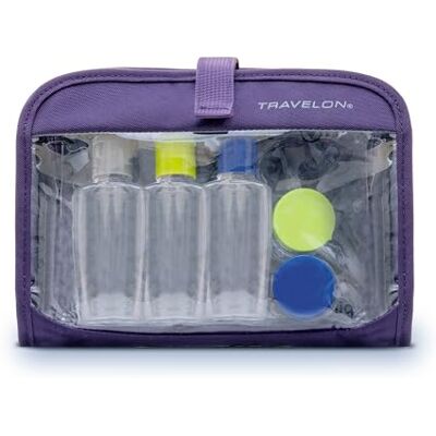 Travelon Wet Dry Bolsa de 1 Cuarto de galón con Botellas de plástico, Morado (Morado) Travelon Wet Dry Bolsa de 1 Cuarto de galón con Botellas de plástico, Morado (Morado)