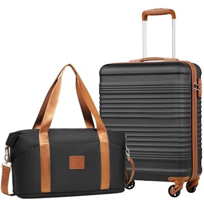 COOLIFE EasyJet Maleta Cabina 55x40x20cm+Bolsa 40x25(36) x20 Equipaje Mano Rígida ABS+PC, 4 ruedas dobles 360°, TSA, resistente–Ideal para priority boarding, máximo volumen, viajes largos & city break COOLIFE EasyJet Maleta Cabina 55x40x20cm+Bolsa 40x25(36) x20 Equipaje Mano Rígida ABS+PC, 4 ruedas dobles 360°, TSA, resistente–Ideal para priority boarding, máximo volumen, viajes largos & city break