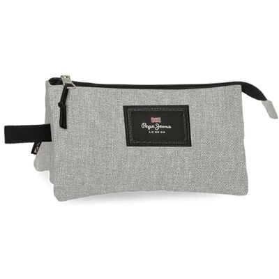 Pepe Jeans Aris Evergreen Estuche Triple, Gris, Poliéster Pepe Jeans Aris Evergreen Estuche Triple, Gris, Poliéster