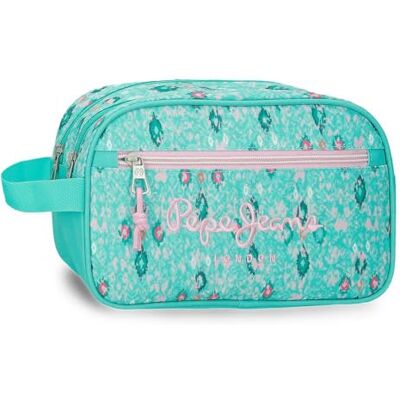 Pepe Jeans Sun Neceser Dos Compartimentos Adaptable Turquesa Verde 26x16x12 cm Poliéster 4,99L by Joumma Bags Pepe Jeans Sun Neceser Dos Compartimentos Adaptable Turquesa Verde 26x16x12 cm Poliéster 4,99L by Joumma Bags