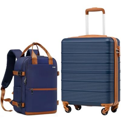 COOLIFE Maleta Cabina 55x40x20 para Easyjet, Mochila Cabina 40x30x20 Equipaje de Mano para Viajes Cortos, Trolley Cabina Ligera de ABS+PC con Candado TSA, 4 Ruedas de 360°, Mango Telescópico COOLIFE Maleta Cabina 55x40x20 para Easyjet, Mochila Cabina 40x30x20 Equipaje de Mano para Viajes Cortos, Trolley Cabina Ligera de ABS+PC con Candado TSA, 4 Ruedas de 360°, Mango Telescópico