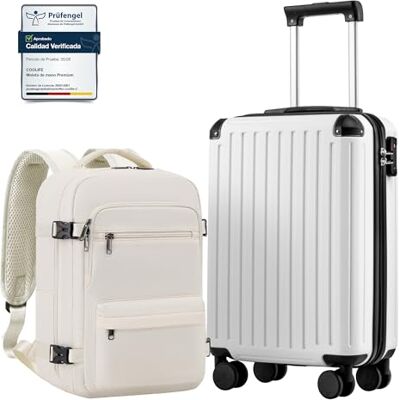 COOLIFE Ryanair Maleta Cabina 55x35x20 y EasyJet Equipaje de Mano 40x30x20 PC+ABS Rígida, Cerradura TSA, 4 ruedas gemelas 360°, resistente – Ideal para reuniones, viajes de negocios & fines de semana COOLIFE Ryanair Maleta Cabina 55x35x20 y EasyJet Equipaje de Mano 40x30x20 PC+ABS Rígida, Cerradura TSA, 4 ruedas gemelas 360°, resistente – Ideal para reuniones, viajes de negocios & fines de semana