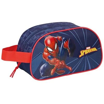 Safta Spiderman Neceser Escolar Infantil Mediano con Asa, Neceser Infantil, Adaptable a Carro, Fácil Limpieza, Cómodo y Versátil, Calidad y Resistencia, 26x12x15 cm Safta Spiderman Neceser Escolar Infantil Mediano con Asa, Neceser Infantil, Adaptable a Carro, Fácil Limpieza, Cómodo y Versátil, Calidad y Resistencia, 26x12x15 cm
