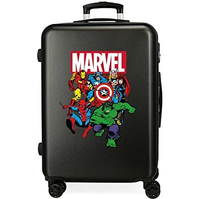 Marvel Los Vengadores Sky Avengers Maleta mediana Negro 48x68x26 cms Rígida ABS Cierre combinación 70L 3,7Kgs 4 Ruedas Dobles Marvel Los Vengadores Sky Avengers Maleta mediana Negro 48x68x26 cms Rígida ABS Cierre combinación 70L 3,7Kgs 4 Ruedas Dobles
