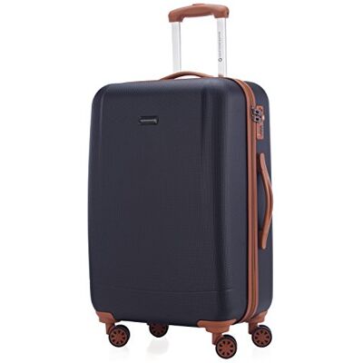 HAUPTSTADTKOFFER Wannsee Maleta rígida giratoria, Trolley, 4 rudeas, ABS extremista Ligero, TSA, 68 cm, 63 litros, Azul oscuro HAUPTSTADTKOFFER Wannsee Maleta rígida giratoria, Trolley, 4 rudeas, ABS extremista Ligero, TSA, 68 cm, 63 litros, Azul oscuro