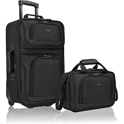 U.S. Traveler Rio Juego de Equipaje de Mano expandible de Tela Resistente, Black, 2 Unidades, Juego de Equipaje de Mano Extensible de Tela Resistente Rio U.S. Traveler Rio Juego de Equipaje de Mano expandible de Tela Resistente, Black, 2 Unidades, Juego de Equipaje de Mano Extensible de Tela Resistente Rio