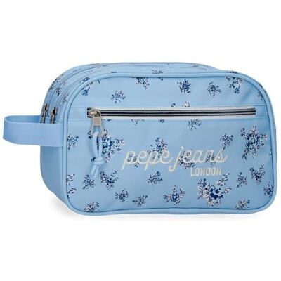 Pepe Jeans Olivia Neceser Dos Compartimentos Adaptable Azul Claro 26x16x12 cm Poliéster 4,99L by Joumma Bags Pepe Jeans Olivia Neceser Dos Compartimentos Adaptable Azul Claro 26x16x12 cm Poliéster 4,99L by Joumma Bags