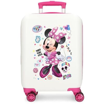 Disney Joumma Minnie Party Maleta de Cabina Blanco 33x50x20 cms Rígida ABS Cierre de combinación Lateral 28,4L 2 kgs 4 Ruedas Dobles Equipaje Mano Disney Joumma Minnie Party Maleta de Cabina Blanco 33x50x20 cms Rígida ABS Cierre de combinación Lateral 28,4L 2 kgs 4 Ruedas Dobles Equipaje Mano