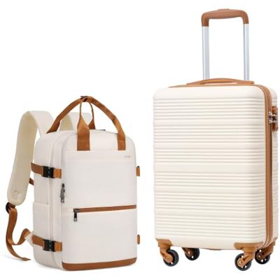 COOLIFE Maleta Cabina 55x35x20 para Ryanair, Mochila Cabina 40x30x20 Equipaje de Mano para Viajes Cortos, Trolley Cabina Ligera de ABS+PC con Candado TSA, 4 Ruedas de 360°, Mango Telescópico COOLIFE Maleta Cabina 55x35x20 para Ryanair, Mochila Cabina 40x30x20 Equipaje de Mano para Viajes Cortos, Trolley Cabina Ligera de ABS+PC con Candado TSA, 4 Ruedas de 360°, Mango Telescópico