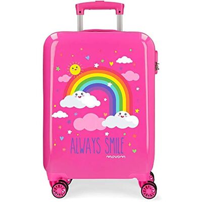 MOVOM Arcoiris Always Smile Maleta De Cabina Rígida 55cm, Rosa MOVOM Arcoiris Always Smile Maleta De Cabina Rígida 55cm, Rosa