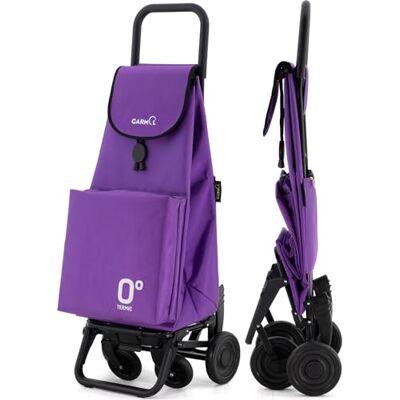 Garmol Carro de la Compra Térmico Plegable 55 litros Bolsillo Térmico Interior de 11 litros Carro de la Compra 4 Ruedas + 2 Giratorias Carrito Plegable Color Violeta Garmol Carro de la Compra Térmico Plegable 55 litros Bolsillo Térmico Interior de 11 litros Carro de la Compra 4 Ruedas + 2 Giratorias Carrito Plegable Color Violeta