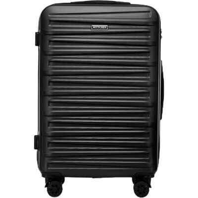 WITTCHEN Skyspeed Line Maleta Mediana rígida ABS con Ruedas Trolley de Viaje Cerradura de combinación Asa telescópica 4 Ruedas Negro Ryanair/Vueling/Iberia/easyJet/Iberia Express WITTCHEN Skyspeed Line Maleta Mediana rígida ABS con Ruedas Trolley de Viaje Cerradura de combinación Asa telescópica 4 Ruedas Negro Ryanair/Vueling/Iberia/easyJet/Iberia Express