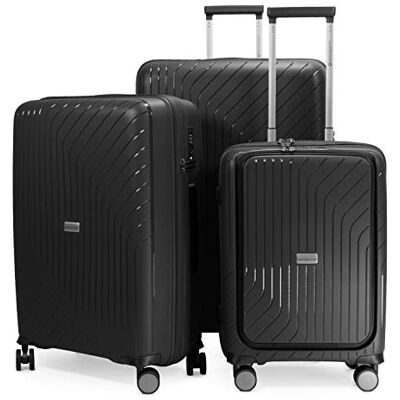HAUPTSTADTKOFFER TXL Juego de 3 Piezas (55 cm, 66 cm, 76 cm), Maletín con Compartimiento para portátil, Maleta rígida giratoria, Trolley, TSA, 4 rudeas, Negro HAUPTSTADTKOFFER TXL Juego de 3 Piezas (55 cm, 66 cm, 76 cm), Maletín con Compartimiento para portátil, Maleta rígida giratoria, Trolley, TSA, 4 rudeas, Negro