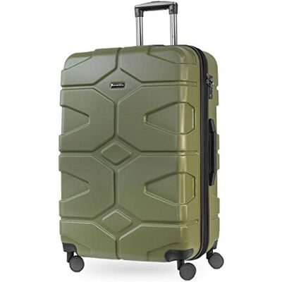 HAUPTSTADTKOFFER X-Kölln Maleta rígda, Trolley Extensible, ABS, TSA, 76 cm, 120L, Verde Oliva HAUPTSTADTKOFFER X-Kölln Maleta rígda, Trolley Extensible, ABS, TSA, 76 cm, 120L, Verde Oliva